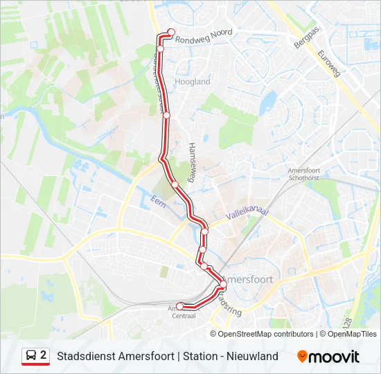 2 Bus Line Map