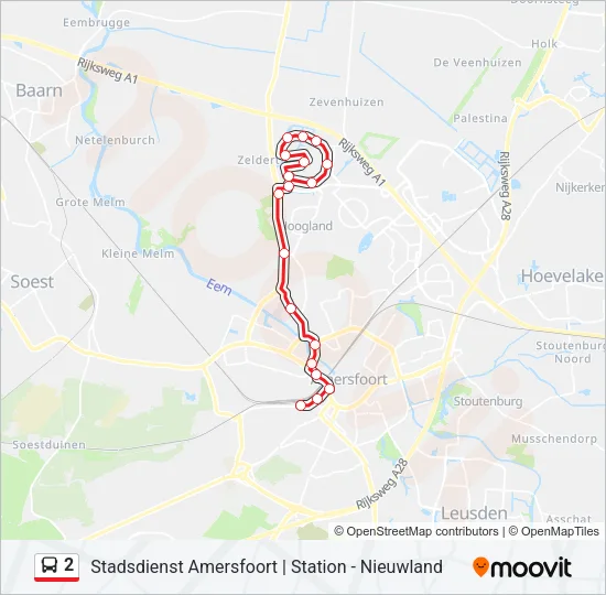 2 Bus Line Map