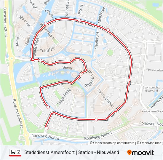 2 Bus Line Map