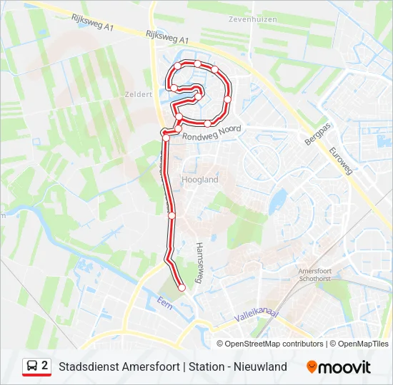 2 Bus Line Map