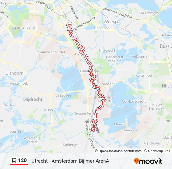 120 Bus Line Map