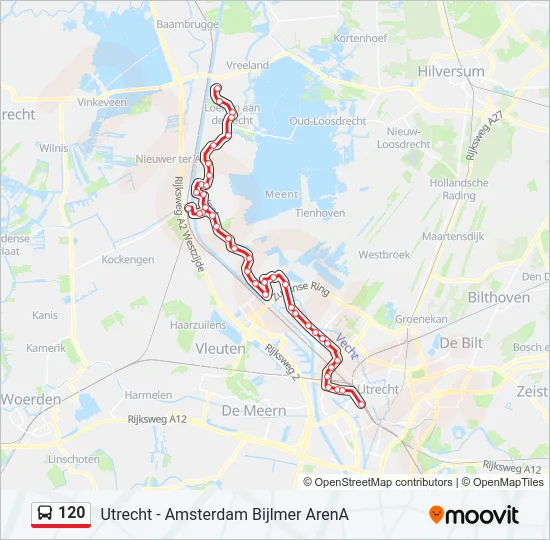 120 Bus Line Map