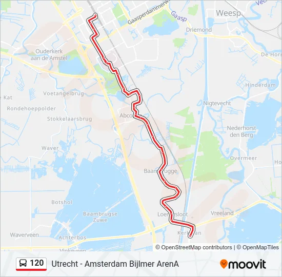 120 Bus Line Map