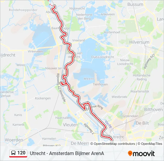 120 Bus Line Map