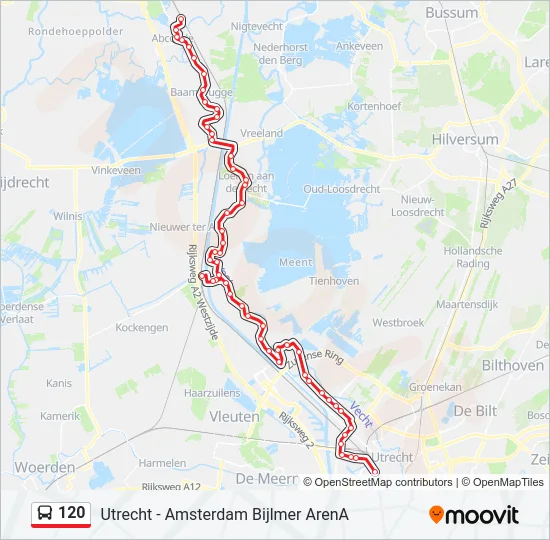 120 Bus Line Map