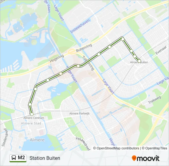 M2 Bus Line Map