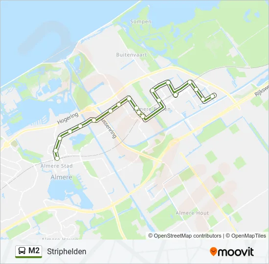 M2 Bus Line Map
