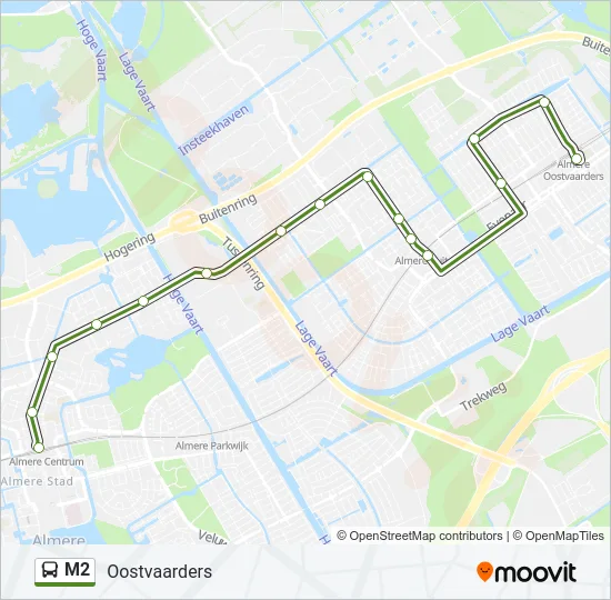 M2 Bus Line Map