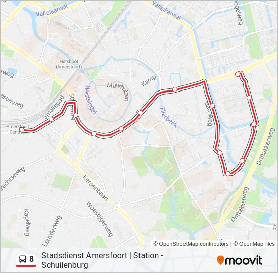 8 Bus Line Map