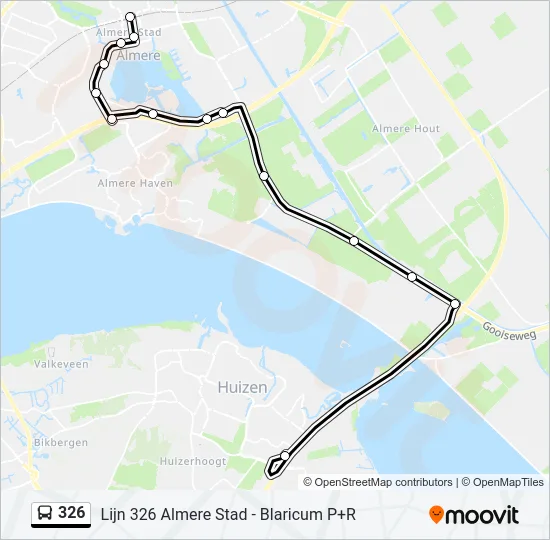 326 Bus Line Map