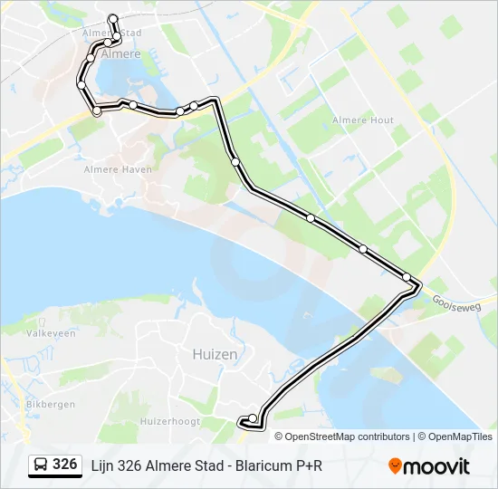 326 Bus Line Map
