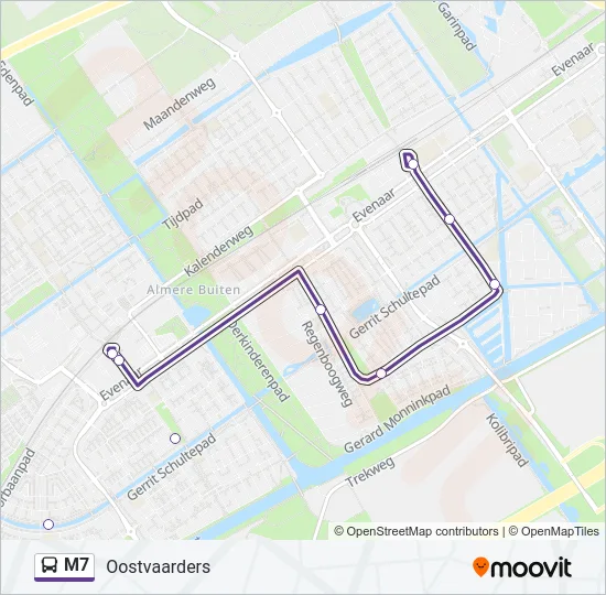 M7 Bus Line Map