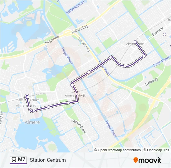 M7 Bus Line Map