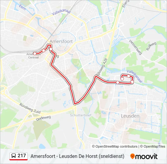 217 Bus Line Map