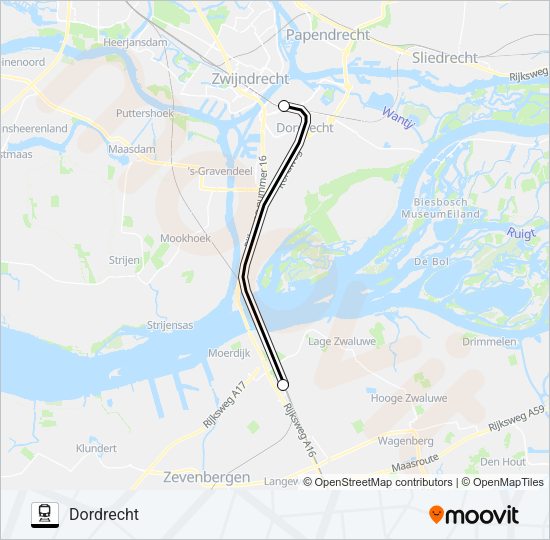 SNELBUS IPV TREIN Train Line Map