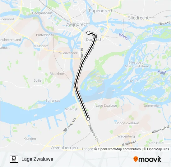 SNELBUS IPV TREIN Train Line Map