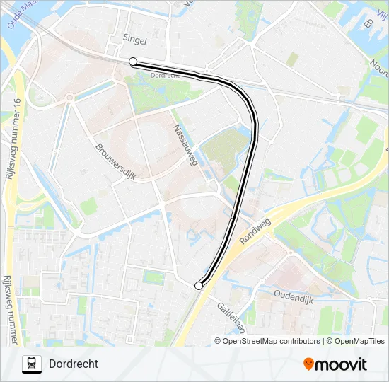 Trein STOPBUS IPV TREIN lijnkaart
