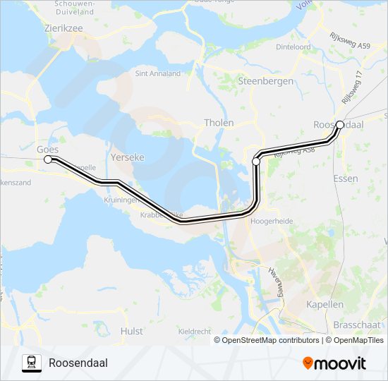 SNELBUS IPV TREIN Train Line Map