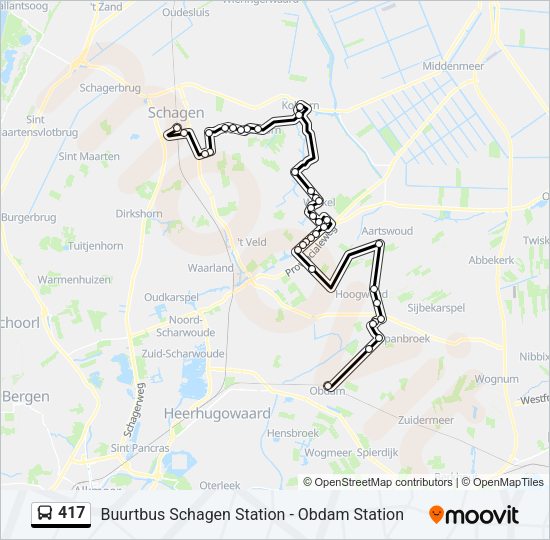 417 Bus Line Map