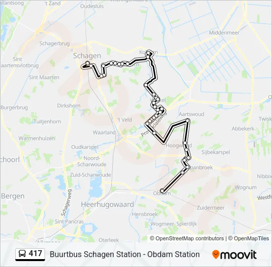 417 Bus Line Map