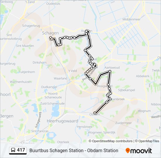 417 Bus Line Map