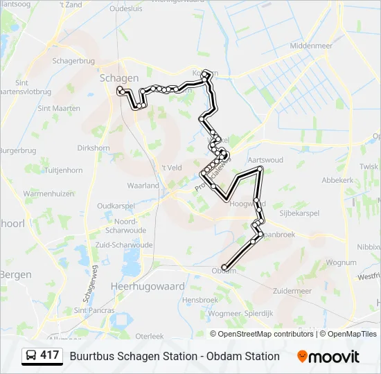 417 Bus Line Map