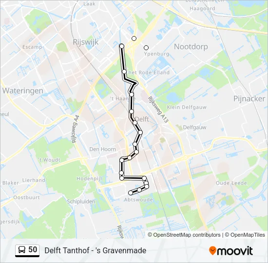 50 Bus Line Map