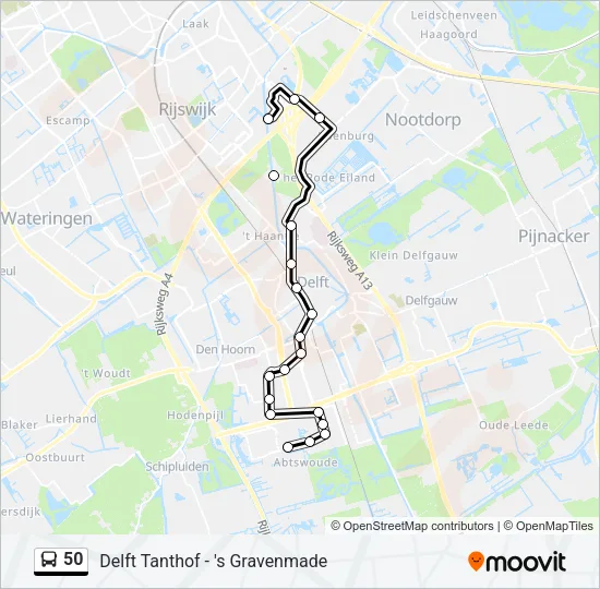 50 Bus Line Map