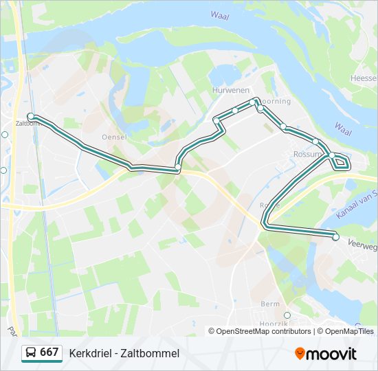 667 Bus Line Map