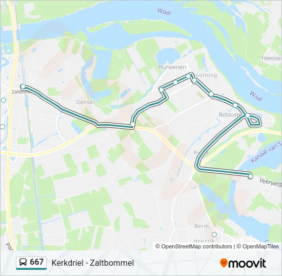 667 Bus Line Map