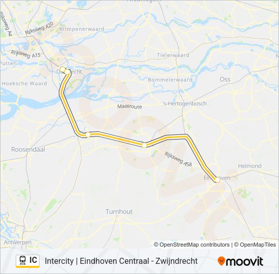 IC Train Line Map