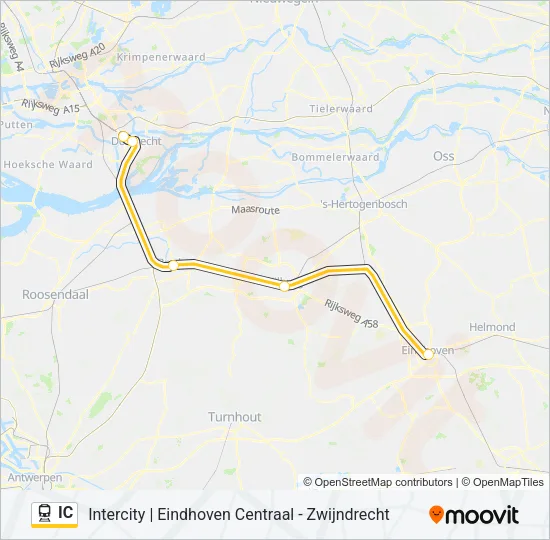 IC Train Line Map