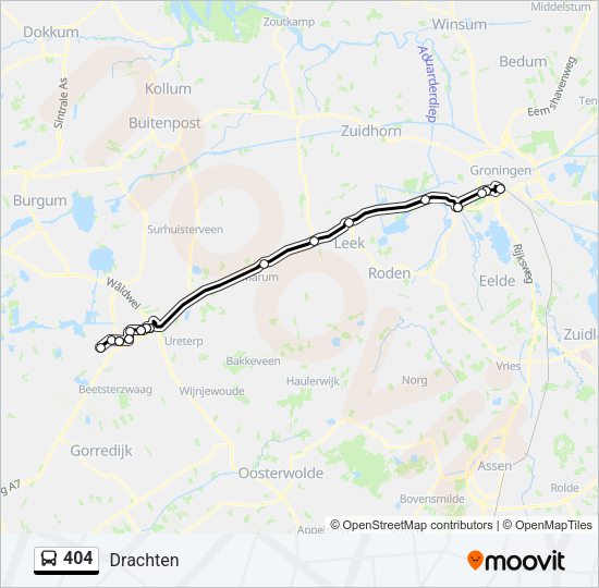 404 Bus Line Map