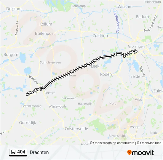 404 Bus Line Map