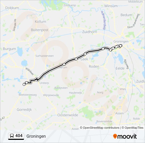 404 Bus Line Map