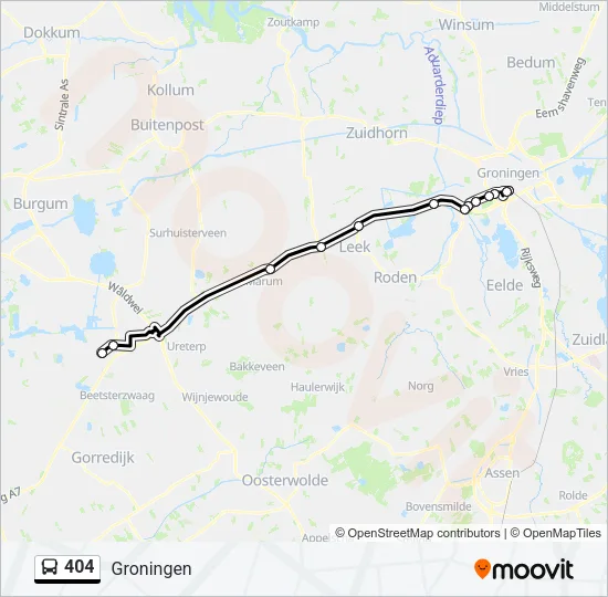404 Bus Line Map