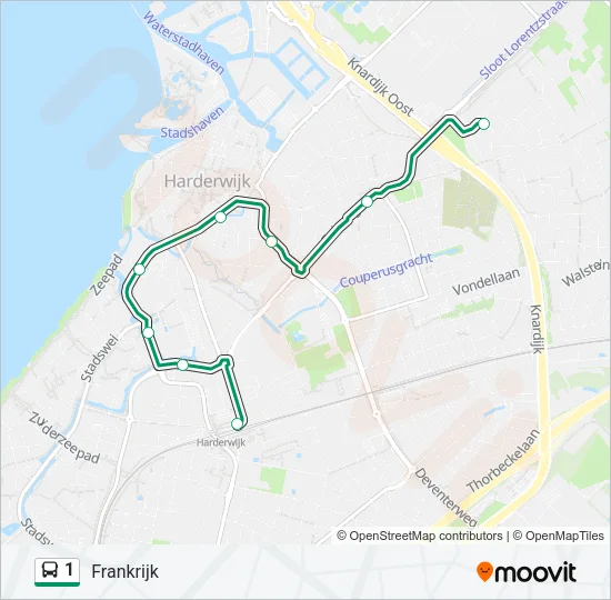 1 Bus Line Map