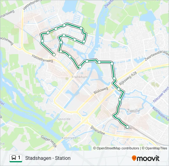 1 Bus Line Map