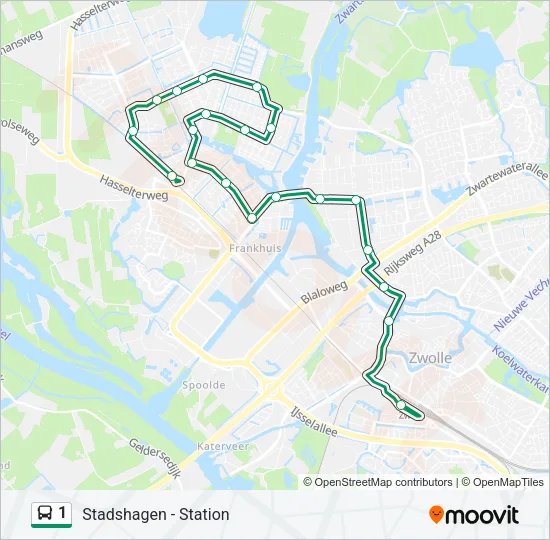 1 Bus Line Map