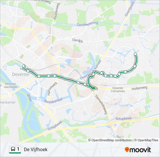 1 Bus Line Map