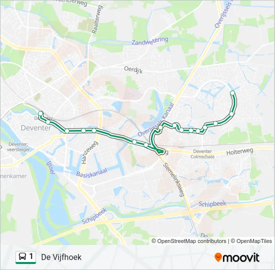 1 Bus Line Map