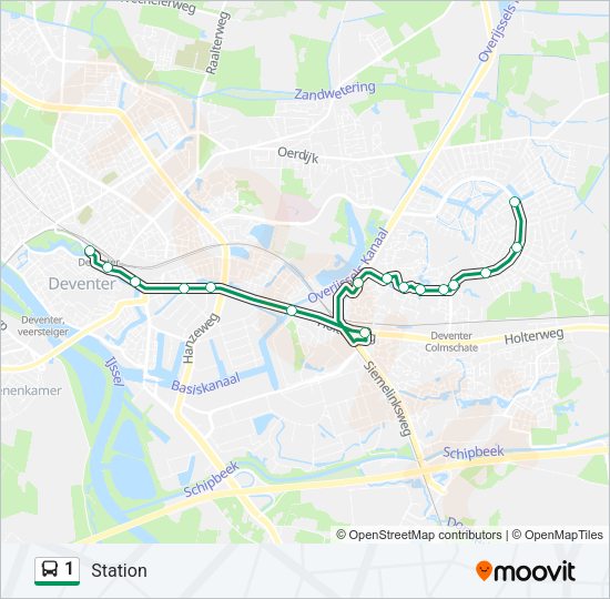 1 Bus Line Map