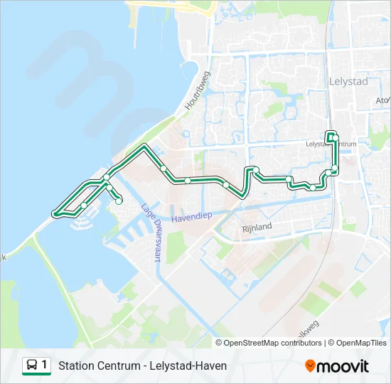 1 Bus Line Map