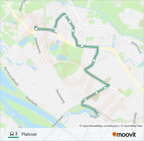 2 Bus Line Map