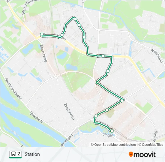 2 Bus Line Map