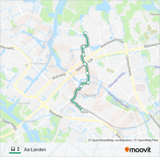 2 Bus Line Map