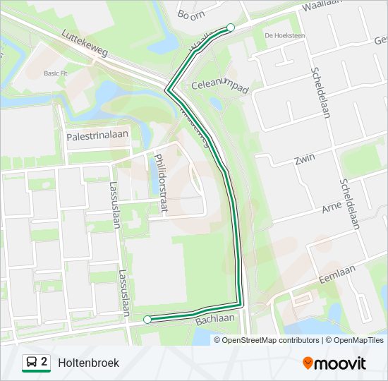 2 Bus Line Map