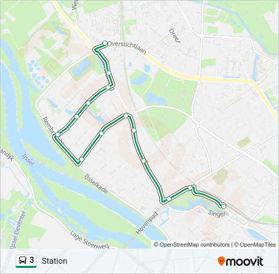 3 Bus Line Map