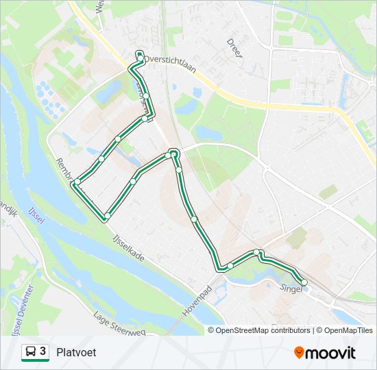 3 Bus Line Map