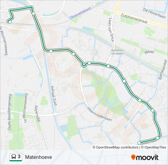 3 Bus Line Map